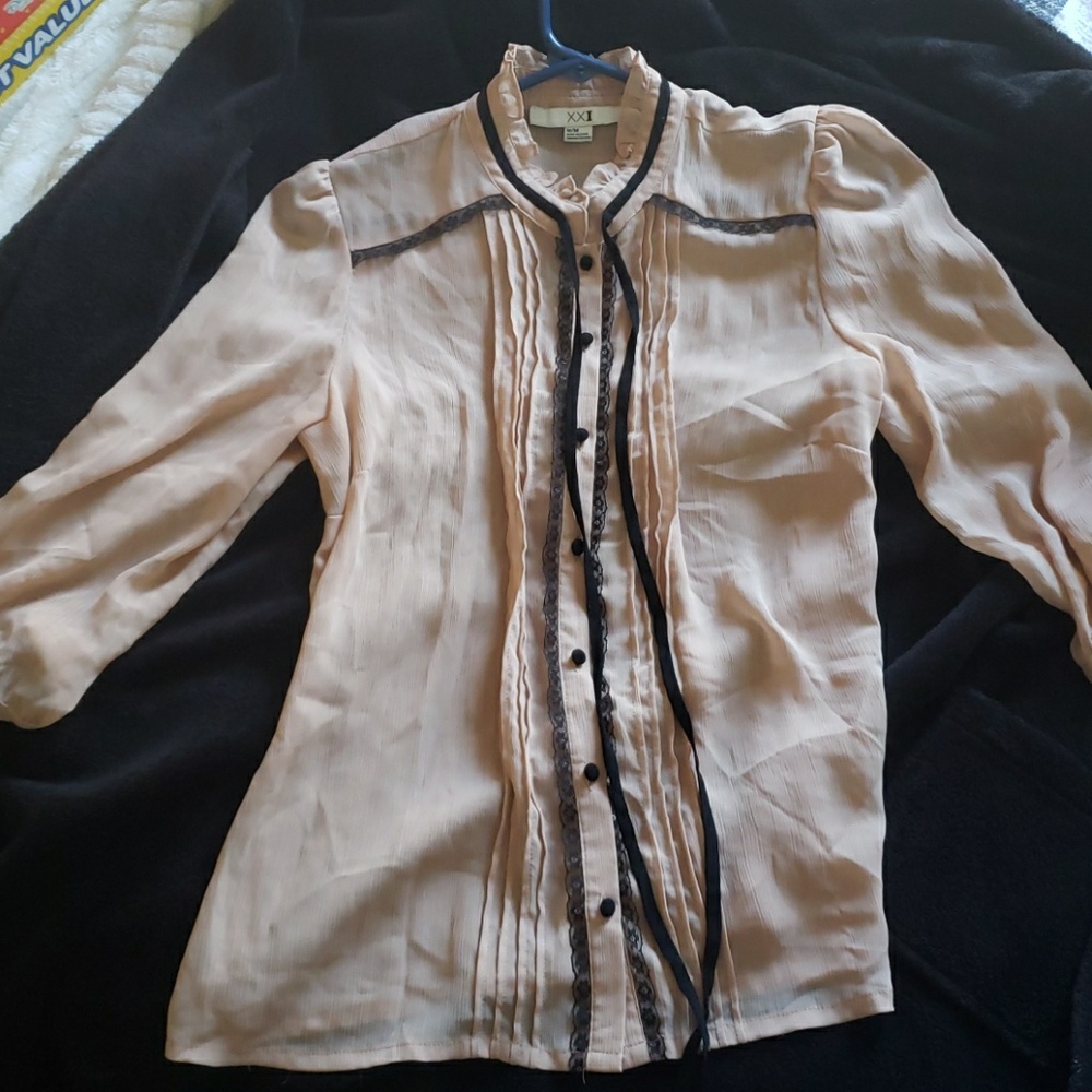 Sheer vintage style blouse